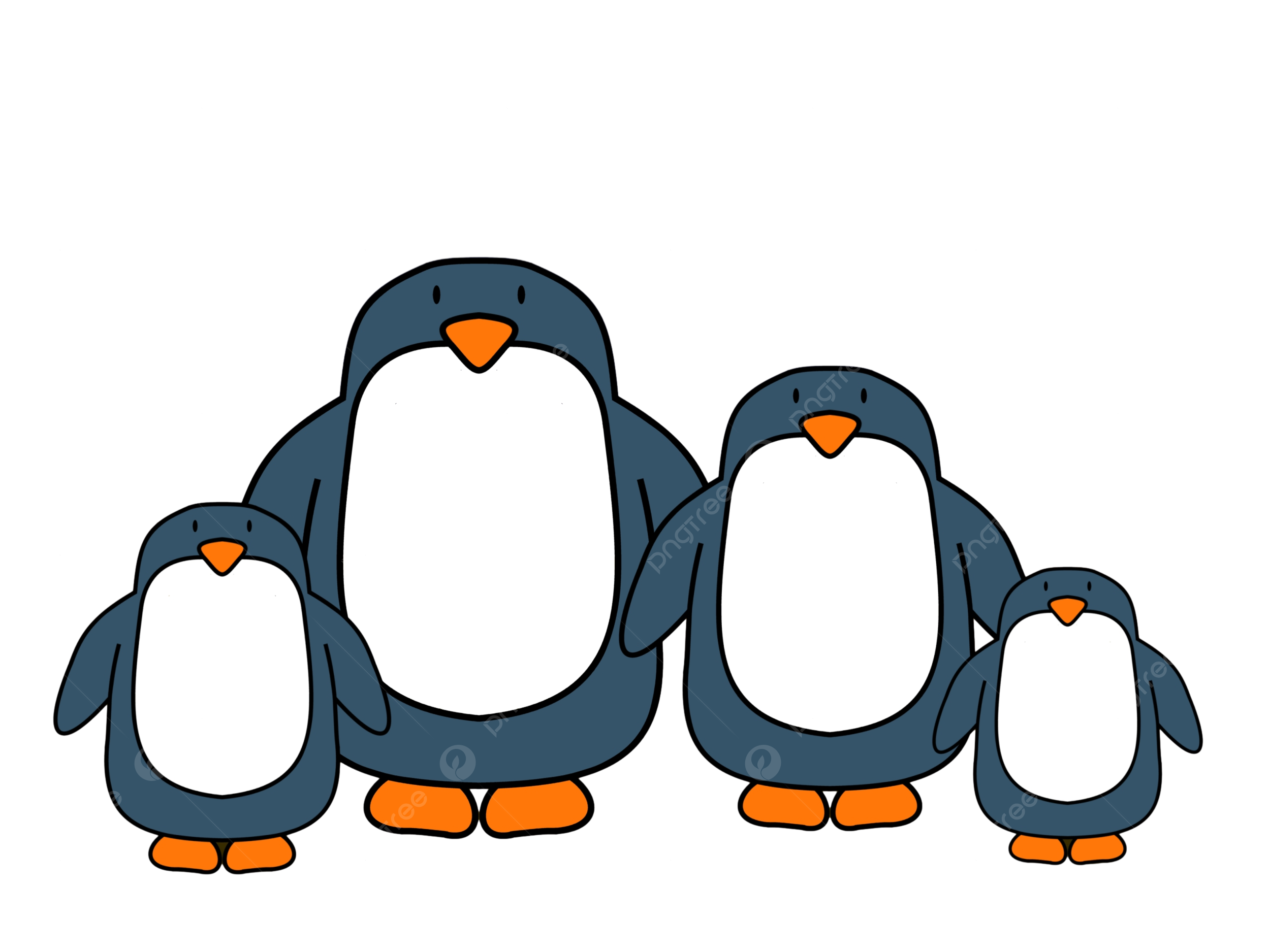 Familia de pingüinos